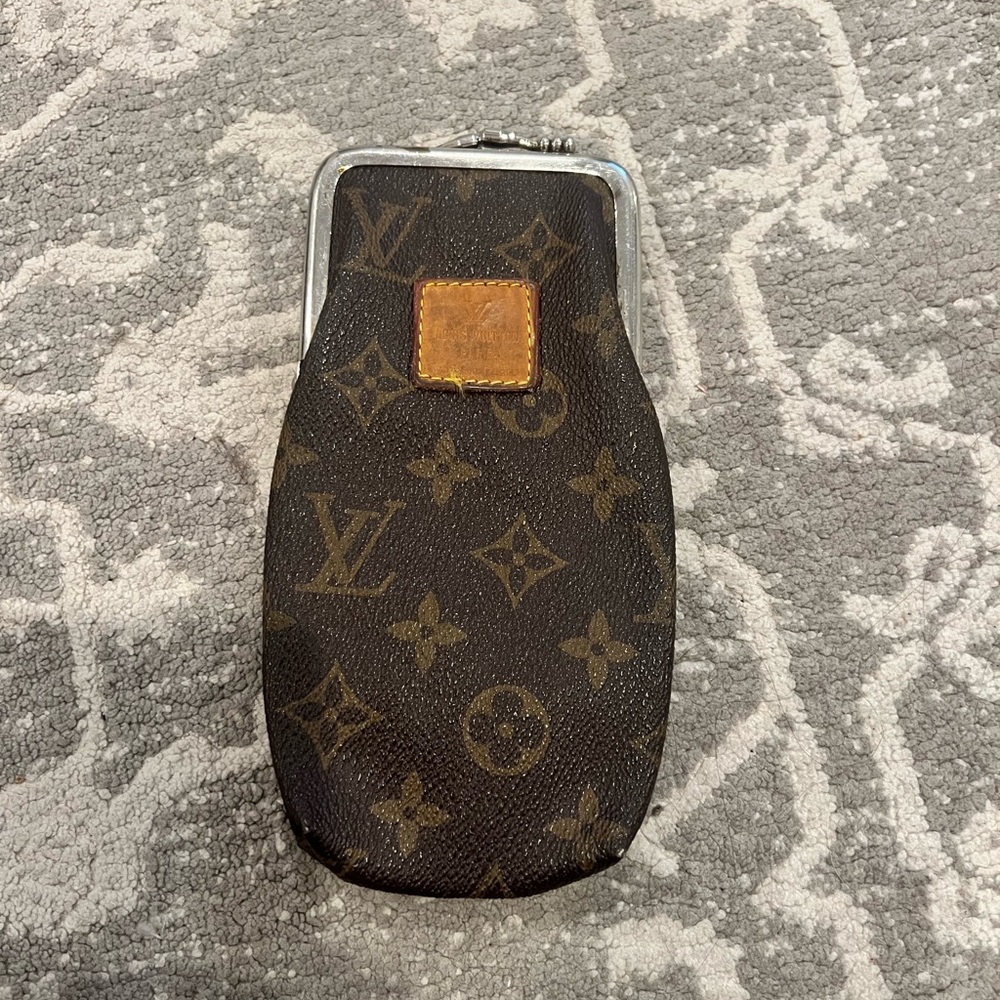 Vintage RARE Louis Vuitton Kisslock Coin Purse Glasses/Cigarette Case Monogram